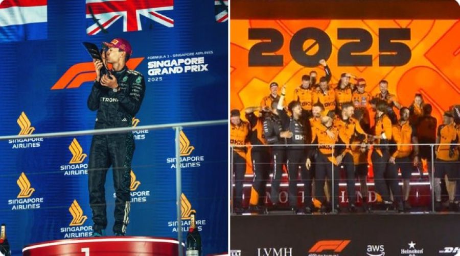 Russellu pobjeda u Singapuru, McLarenu konstruktorska titula — Rezime dana